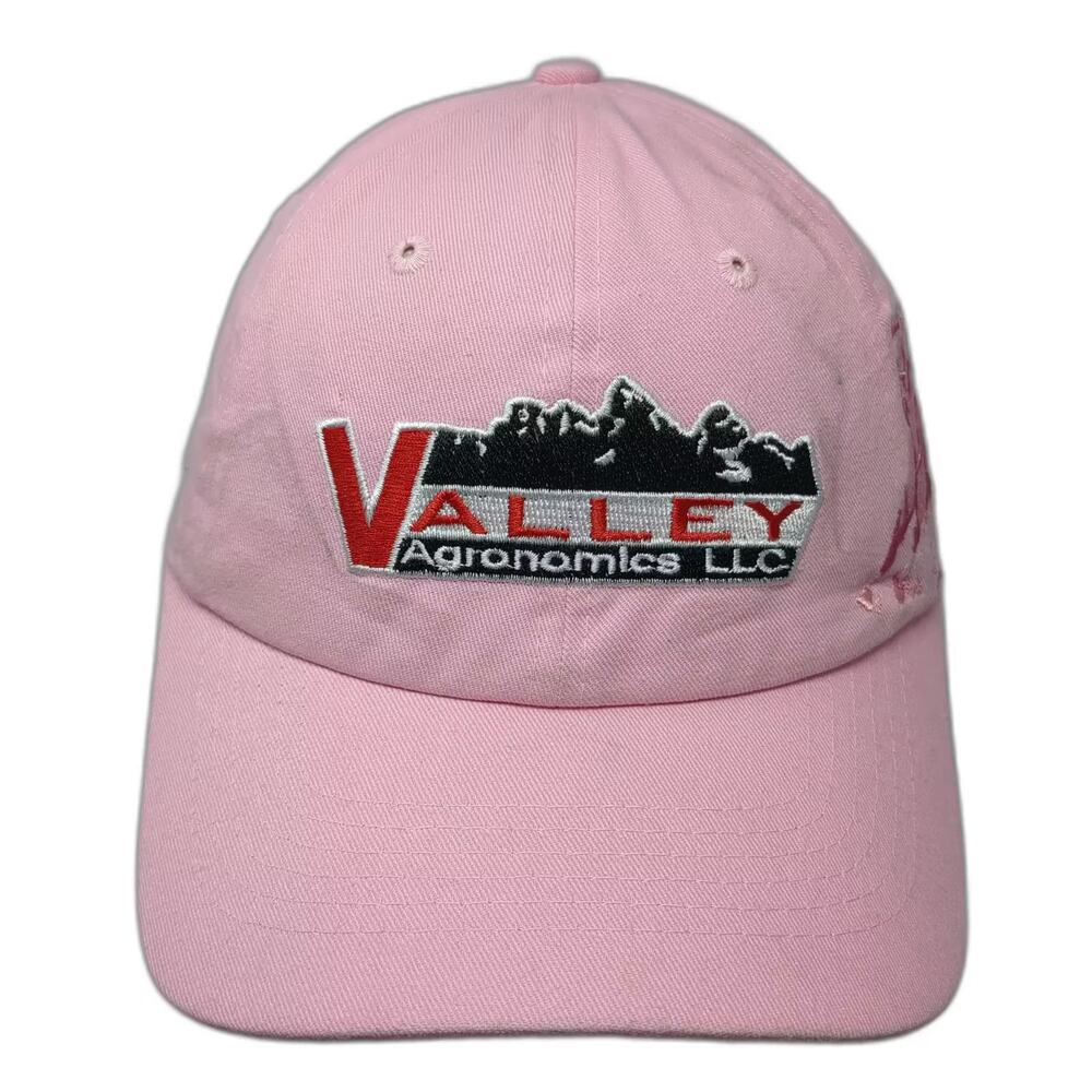 VIE Valley Agronomics LLC Hat Pink One Size Baseball Cap Strapback Embroidered